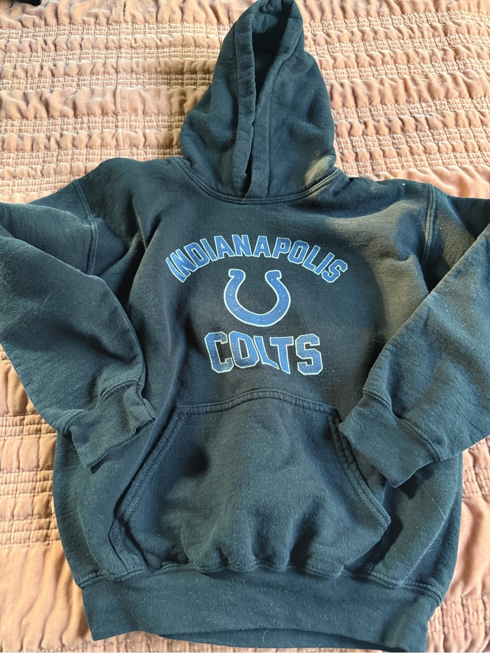 NFL Navy and White‎ Pullover Hoodie with Team Graphic
